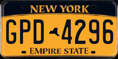 NY license plate GPD4296
