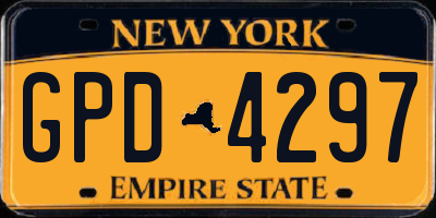 NY license plate GPD4297