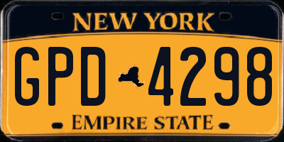 NY license plate GPD4298