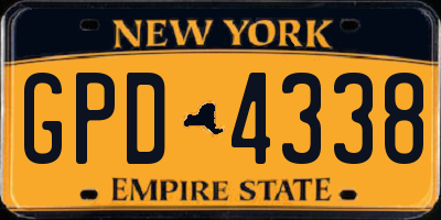 NY license plate GPD4338