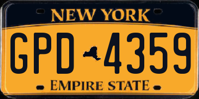 NY license plate GPD4359