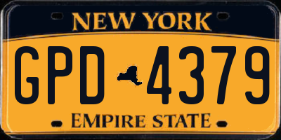 NY license plate GPD4379