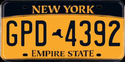NY license plate GPD4392