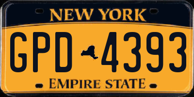 NY license plate GPD4393