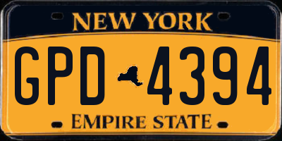 NY license plate GPD4394