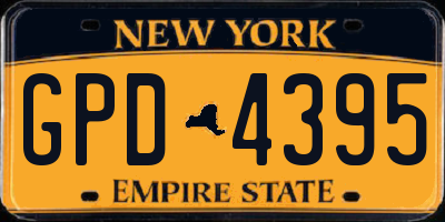 NY license plate GPD4395