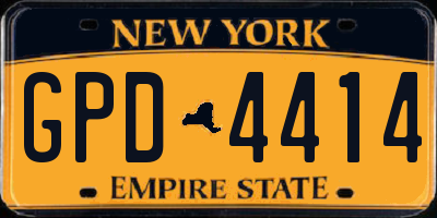 NY license plate GPD4414