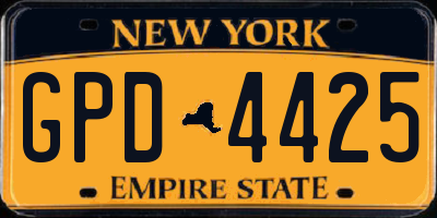 NY license plate GPD4425