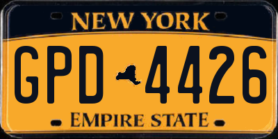 NY license plate GPD4426