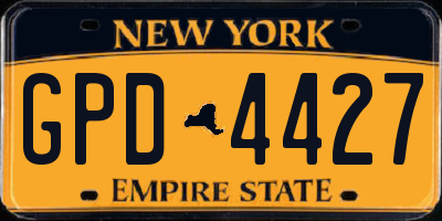 NY license plate GPD4427