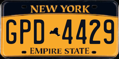 NY license plate GPD4429