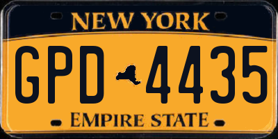 NY license plate GPD4435