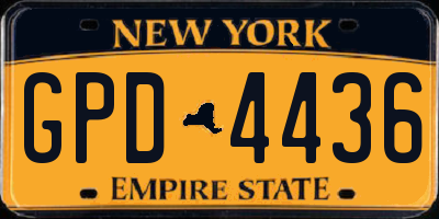 NY license plate GPD4436