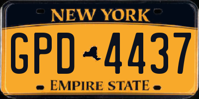 NY license plate GPD4437