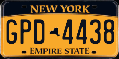 NY license plate GPD4438