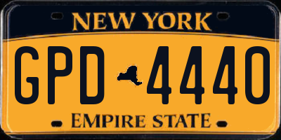 NY license plate GPD4440