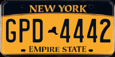 NY license plate GPD4442