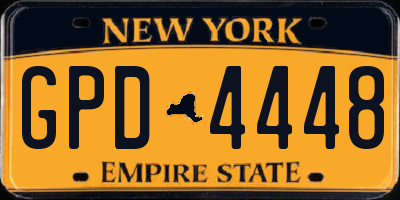 NY license plate GPD4448