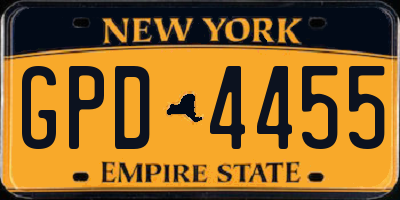 NY license plate GPD4455