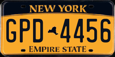 NY license plate GPD4456