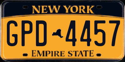 NY license plate GPD4457