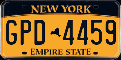 NY license plate GPD4459