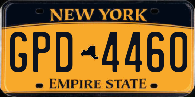 NY license plate GPD4460