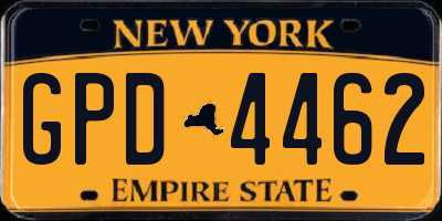 NY license plate GPD4462