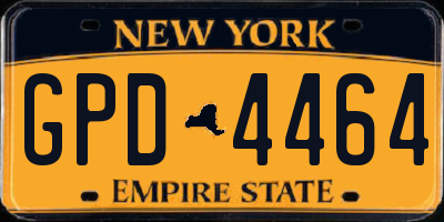 NY license plate GPD4464