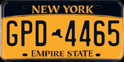NY license plate GPD4465