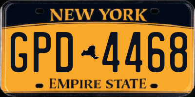 NY license plate GPD4468