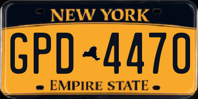 NY license plate GPD4470