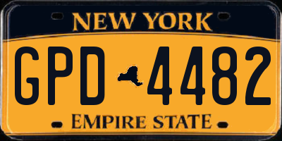 NY license plate GPD4482