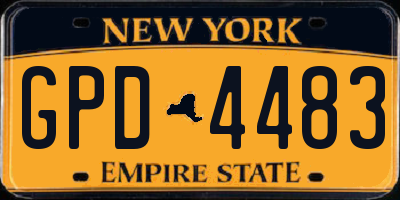 NY license plate GPD4483