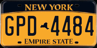 NY license plate GPD4484