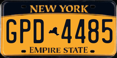 NY license plate GPD4485