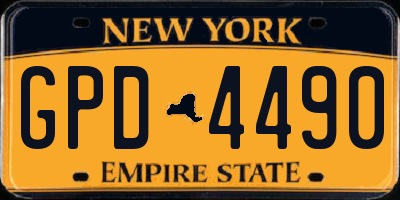 NY license plate GPD4490
