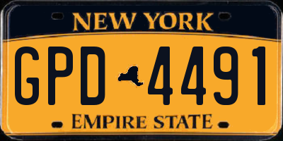 NY license plate GPD4491