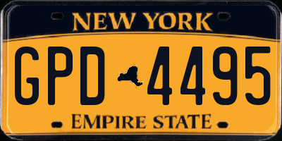 NY license plate GPD4495