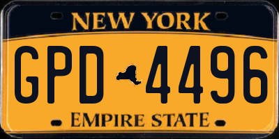 NY license plate GPD4496