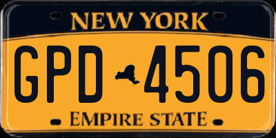 NY license plate GPD4506