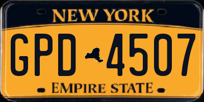 NY license plate GPD4507