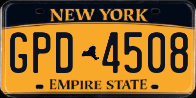 NY license plate GPD4508