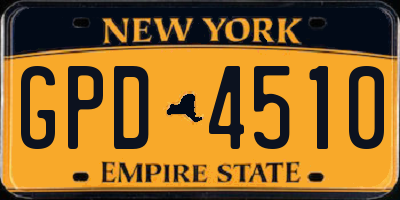 NY license plate GPD4510