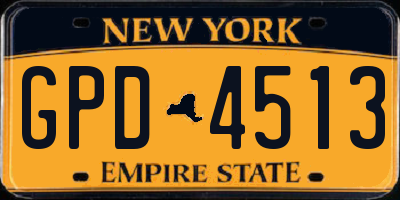 NY license plate GPD4513