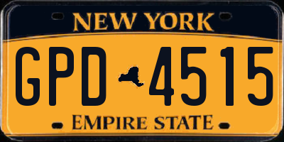 NY license plate GPD4515