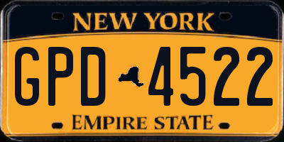 NY license plate GPD4522
