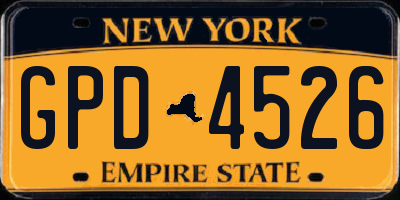 NY license plate GPD4526