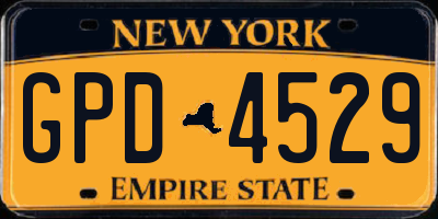 NY license plate GPD4529