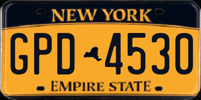 NY license plate GPD4530